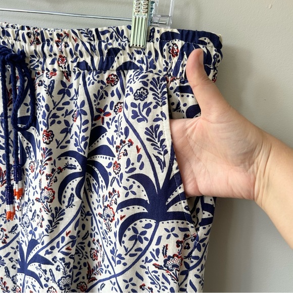 Joie linen blend wide leg drawstring elastic waist pants - Picture 3 of 9